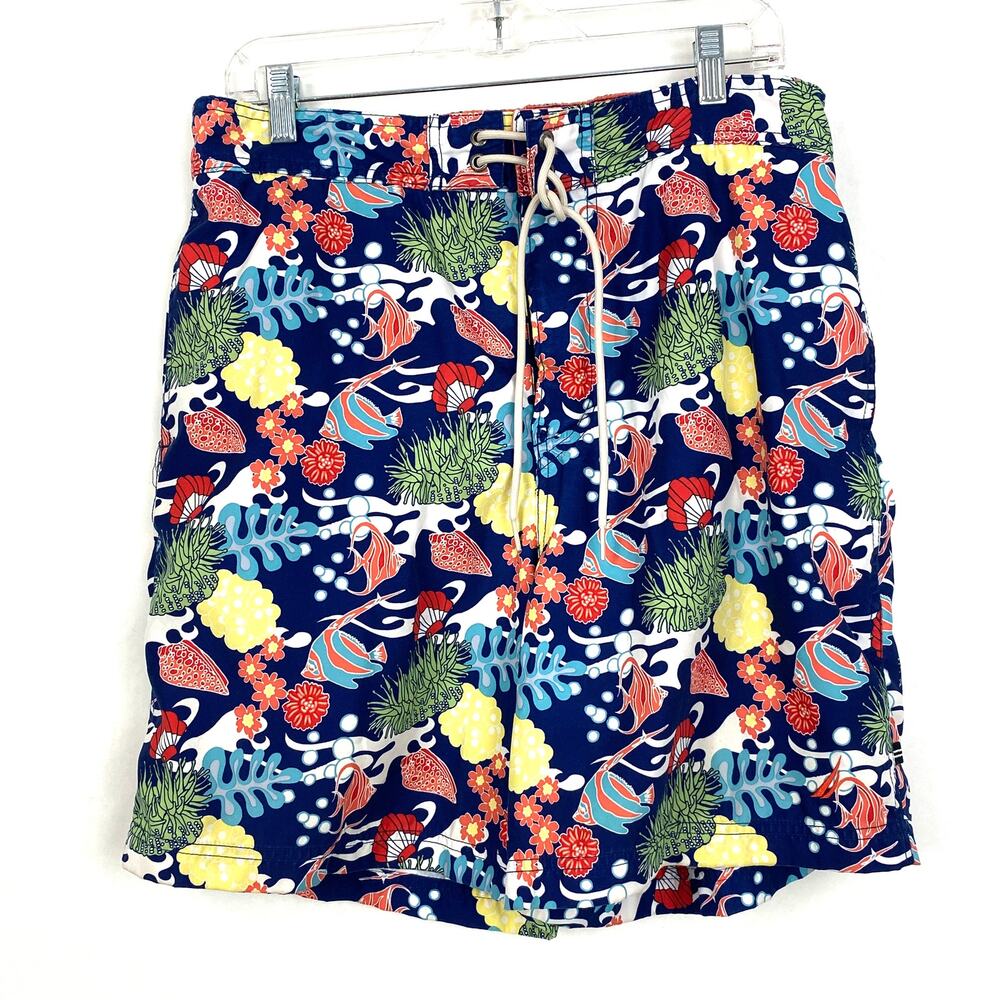 Nautica Sea Life Swim Trunks Size Large Lined